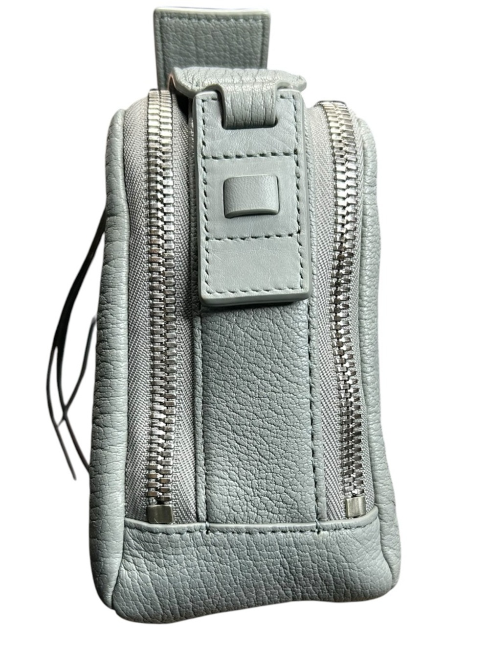 All Saints Vincent Lamb Leather Crossbody Bag Gray - Picture 4 of 15